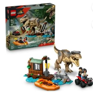 LEGO Jurassic World T. rex River Escape World Toy Boat & Minifigures 5-7 Years